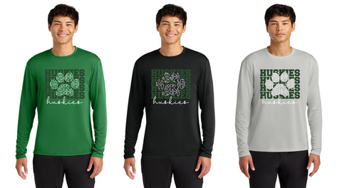 ERH Huskies Longsleeve Moisture Wick Tee ADULT